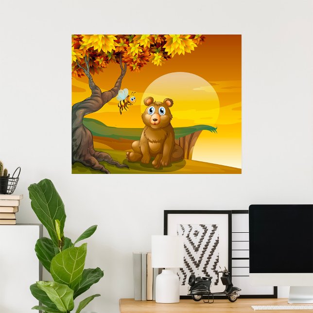 Brown Bear Sunset Poster (Skapare uppladdad)