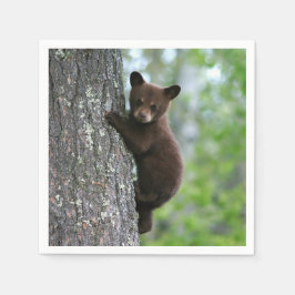 Brown Bear Unge Träd Photo Pappersservett