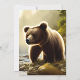 Brown Bear Wildlife Porträtt Kort