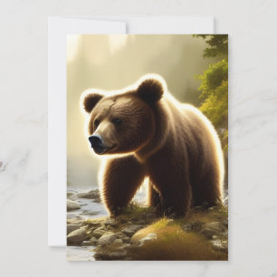 Brown Bear Wildlife Porträtt Kort