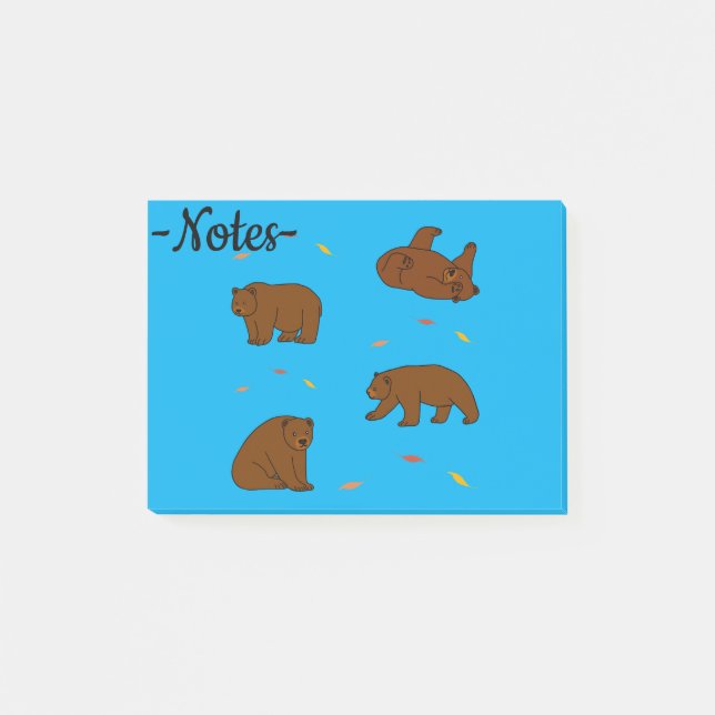 Brown Bears Post-it Block (Framsida)