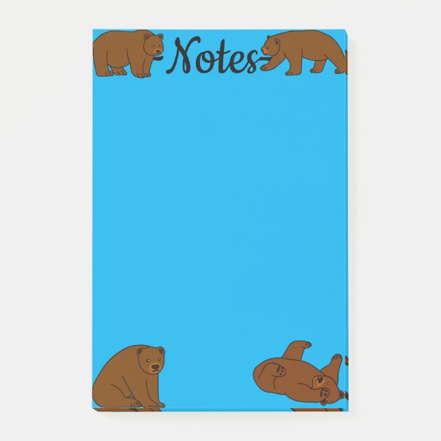 Brown Bears Post-it Block (Framsida)