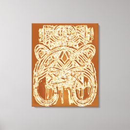 Brown Beige Benvit Modern Abstrakt Painting Canvastryck