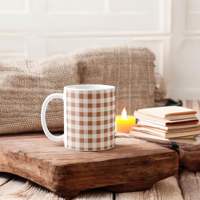 Brown Beige Buffalo Play Helgdag Kaffemugg (Skapare uppladdad)