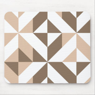 Brown Beige Geometric Cube Mönster Musmatta