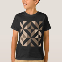 Brown Beige Geometric Cube Mönster