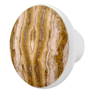 Brown Beige Grain Marble Knopp