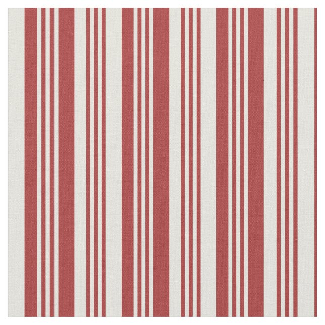 Brown & Beige Lining Mönster Tyg (Närbild)