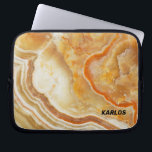 Brown & Beige Marble Struktur Skriv ut Laptop Fodral<br><div class="desc">Elegant modern beige och ljusbrun marmor struktur. Anpassningsbar monogram.</div>