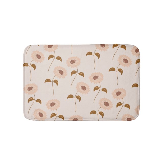 Brown Beige Retro Y2K Hippie Solros Mönster Badrumsmatta (Framsidan)