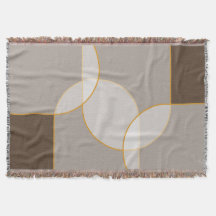 Brown, Beige, Tan & Guld Abstrakt Arch Mönster