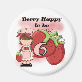 Brown Berry 6e Birthday Tshirts och Gifts Magnet