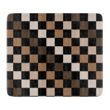 Brown Black Checkered Gingham Mönster