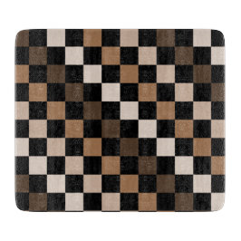 Brown Black Checkered Gingham Mönster