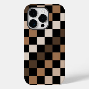 Brown Black Checkered Gingham Mönster