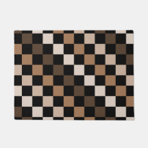Brown Black Checkered Gingham Mönster