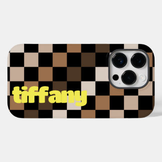 Brown Black Checkered Gingham Mönster