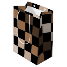 Brown Black Checkered Gingham Mönster