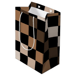 Brown Black Checkered Gingham Mönster