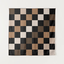 Brown Black Checkered Gingham Mönster