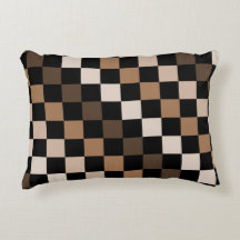 Brown Black Checkered Gingham Mönster