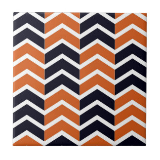 Brown Black Chevron Zig Zag Mönster Kakelplatta