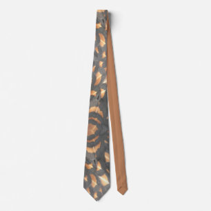Brown Black Chicken Feathers Mönster Neck Tie Slips