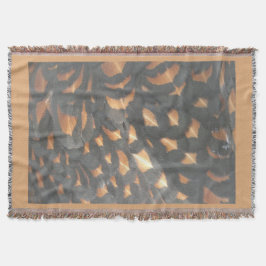 Brown Black Chicken Feathers Mönster Throw Blanket Filt