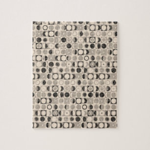 Brown Black Circles Jigszle Puzzle Daisy Pussel