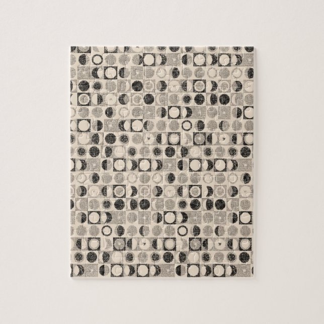 Brown Black Circles Jigszle Puzzle Daisy Pussel (Vertikal)