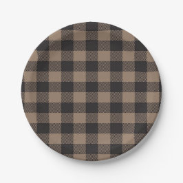 Brown Black Gingham Buffalo Play Farmhouse