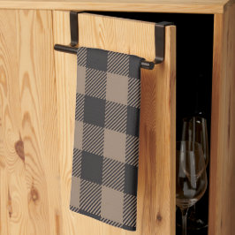 Brown Black Gingham Buffalo Play Farmhouse Kökshandduk