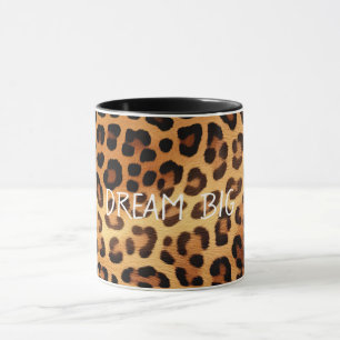 Brown Black Golden Leopard Skriv ut Mugg