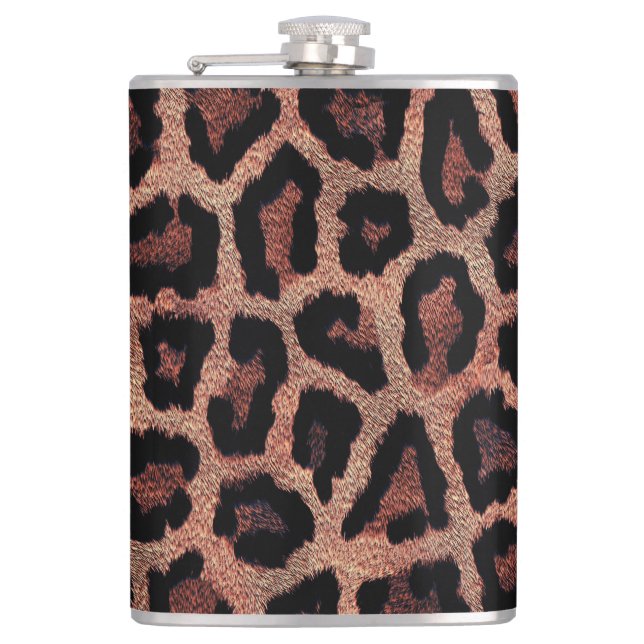 Brown Black Leopard Animal Print Fickplunta (Framsidan)