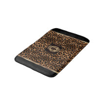 Brown & Black Leopard Mönster med Lejont huvud