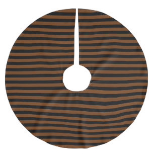 Brown Black Rand Seamless Mönster Julgransmatta Borstad Polyester
