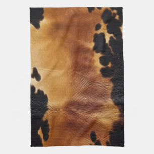 Brown Black Southwest Cowhide Kökshandduk