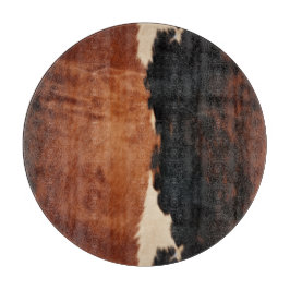 Brown Black Southwest Faux Cowhide