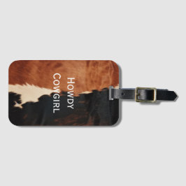 Brown Black Southwest Faux Cowhide Bagagebricka