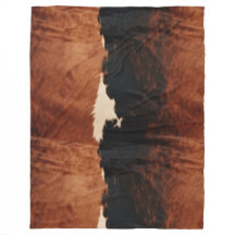 Brown Black Southwest Faux Cowhide