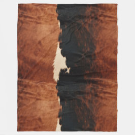 Brown Black Southwest Faux Cowhide Fleecefilt