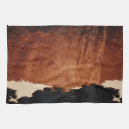 Brown Black Southwest Faux Cowhide Kökshandduk