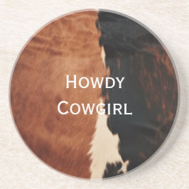 Brown Black Southwest Faux Cowhide Underlägg