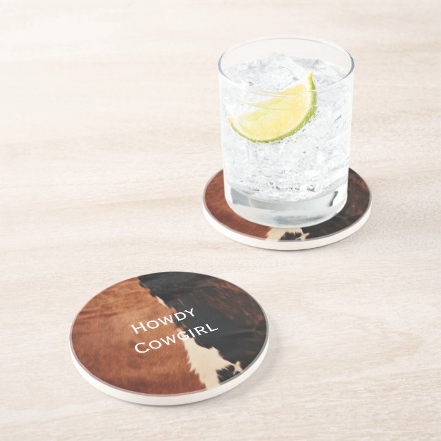 Brown Black Southwest Faux Cowhide Underlägg (Sidan)