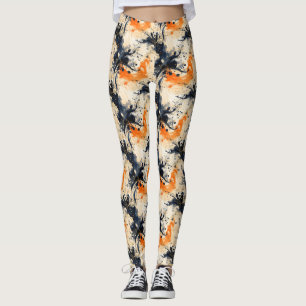 Brown Black Stänk Leggings