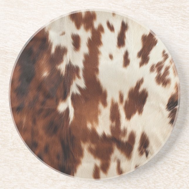 Brown Black White Cowhide Underlägg (Framsidan)