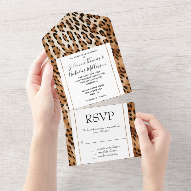 Brown Black White Leopard Animal Skriv ut (Avrivbar del)
