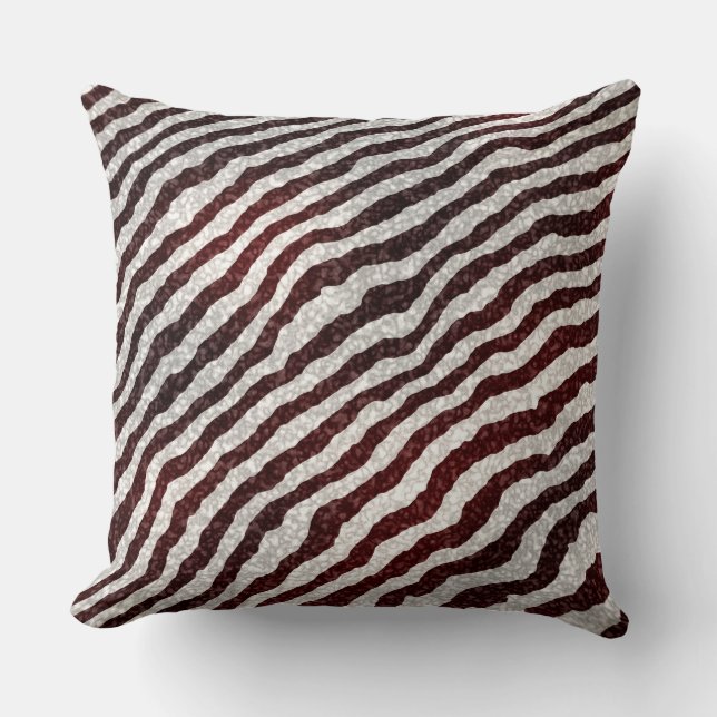 Brown Black Zebra Kudde (Framsida)