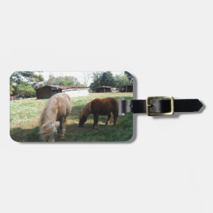 Brown Blond, två Miniature Horses, Little Pony Bagagebricka