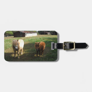 Brown Blond, två Miniature Horses, Little Pony Bagagebricka